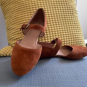 The Alina Mary-Jane Flat in Suede